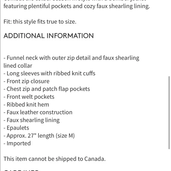 levi's faux leather & faux shearling bomber jacket - Picture 5 of 7